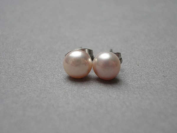 Alloys Collection /pearls/pudrowy róż - kolczyki