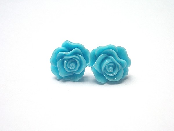 Alloys Collection /róże - blue/ -kolczyki