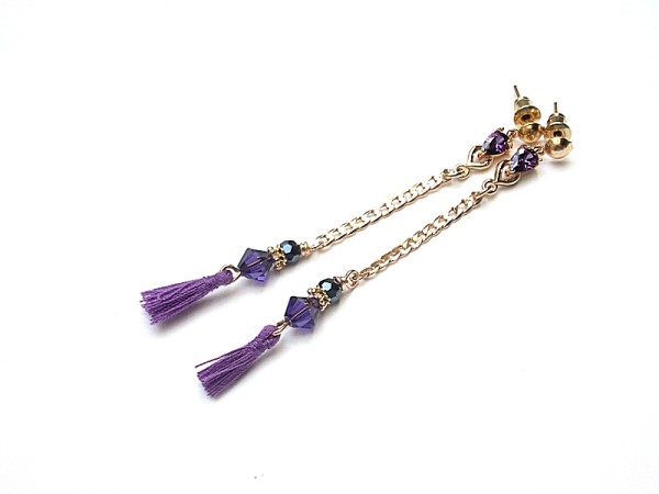 Boho - troki /violet/ 05.03.18 - kolczyki