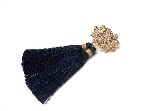 Boho /rosette navy/ 04.04.2018 - kolczyki