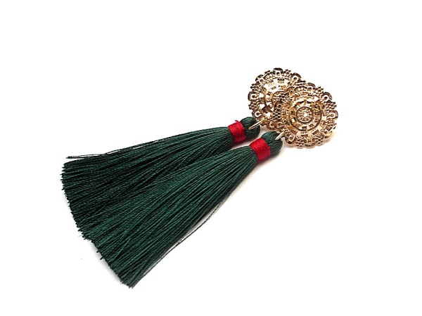 BOHO /rosette green/ 11.04.18 - kolczyki