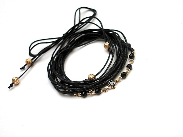 Choker 2 w 1 - black - naszyjnik
