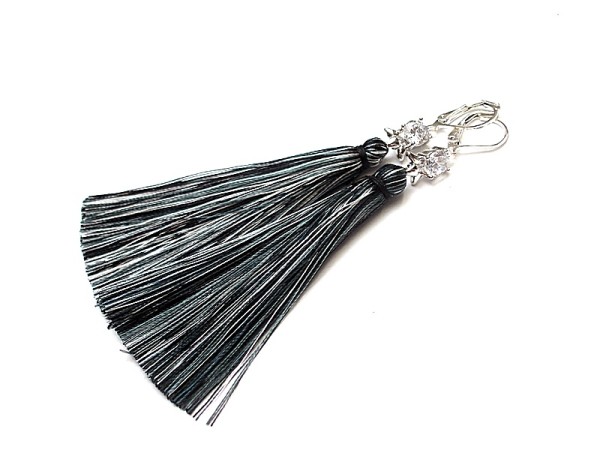 BOHO - black and white /23.04.18/ - kolczyki