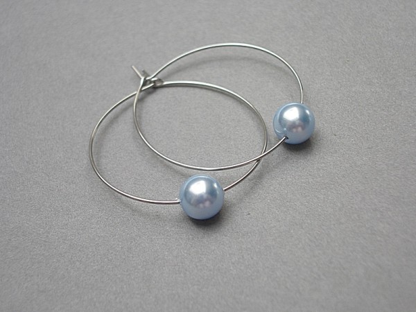 Alloys Collection /pearls/ light jeans - kolczyki