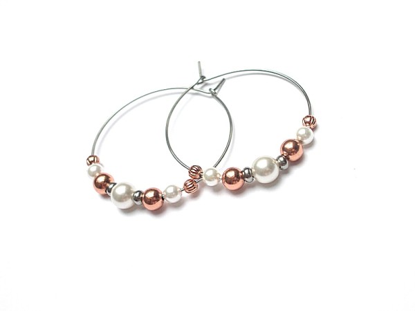 Alloys Collection /pearls/ cooper - kolczyki