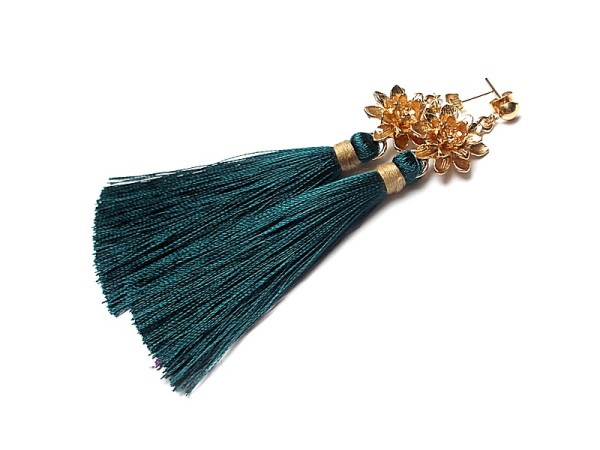 Boho - Flower /petrol/ 11.09.18 - kolczyki