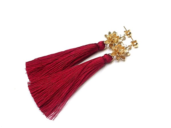 BOHO flower /grenadine/ - kolczyki