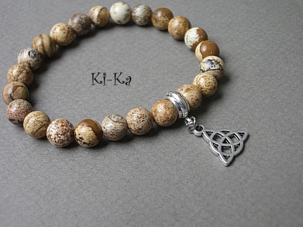 DARK BLUE AND BEIGE 3 - BRANSOLETKA