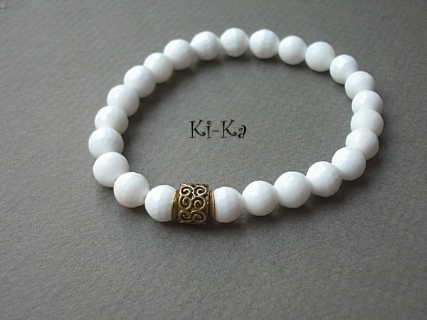 WHITE SHELL - BRANSOLETKA