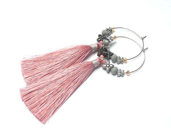 Alloys Collection /Boho - Antique pink/ - kolczyki