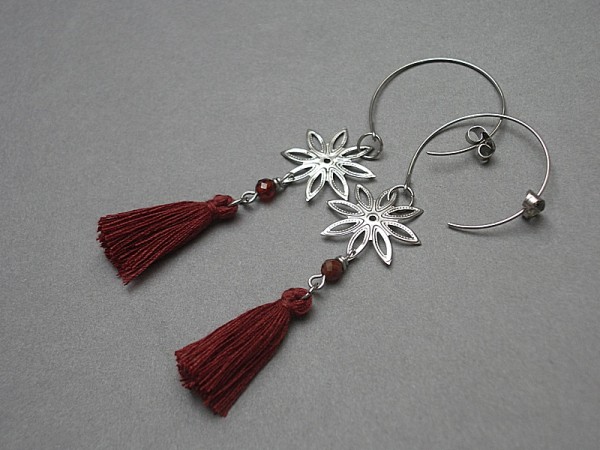 Alloys Collection - koła /flower/ ginger - kolczyki