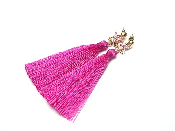 Boho /butterfly/ hot pink - kolczyki