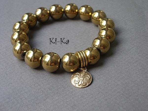 HEMATYTY GOLD - BRANSOLETKA