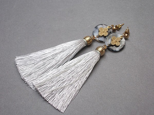 Boho /siwe/ - kolczyki