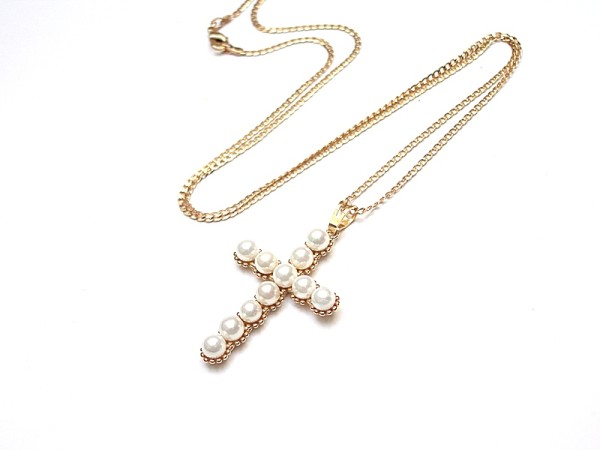 Cross /perle/ - white