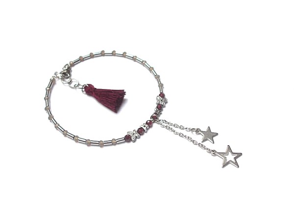 Alloys Collection /garnet star/ - bransoletka