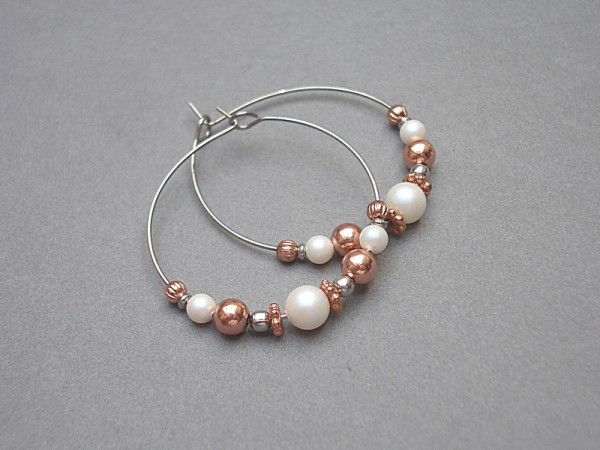 Alloys Collection /pearls copper/ vol.2- kolczyki