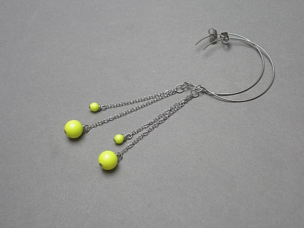 Alloys Collection -pętelki /neon yellow/ - kolczyki