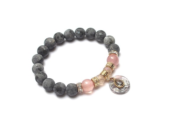 Grey stone /matt/ 02-08-19 - bransoletka