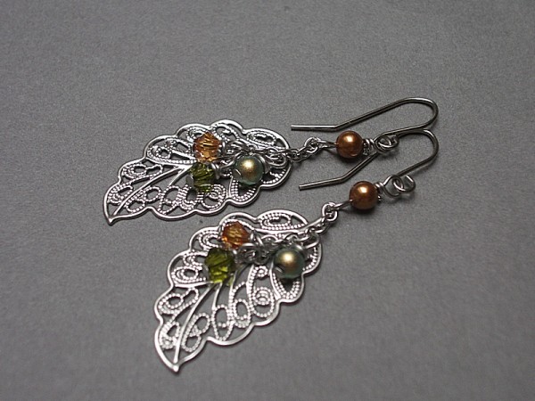 Alloys Collection - jesienne liście - kolczyki