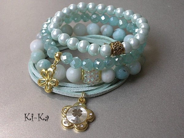 MIĘTOWY SET - BRANSOLETKI