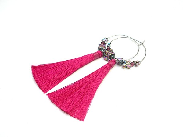 Alloys Collection /boho/ fuksja vol. 6 - kolczyki