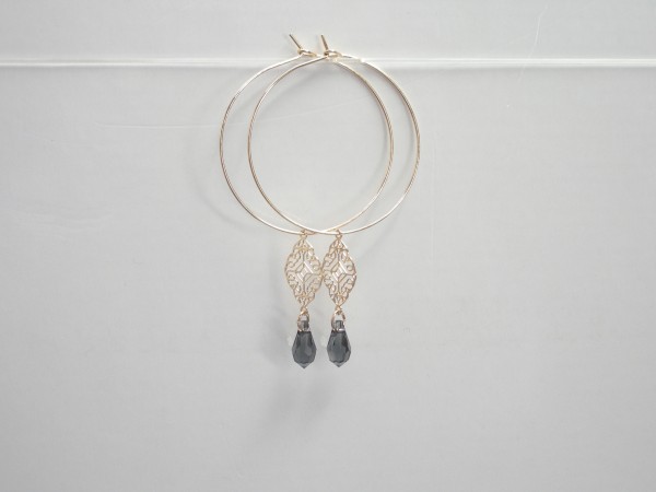 Alloys Collection /rosette/ grey/ - kolczyki