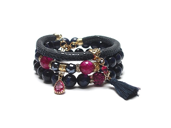 Navy blue and ruby /22-05-20/ set