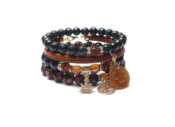 Cognac and navy blue /11-08-20/ set