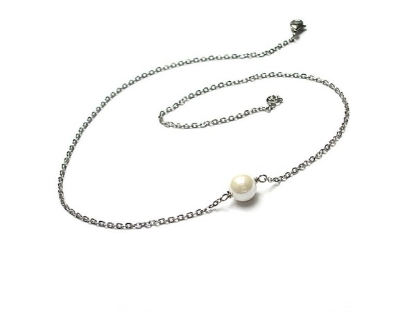Alloys Collection /one pearl white/ - naszyjnik