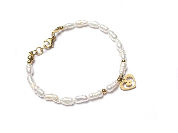 Pearls /white/ perły naturalne vol. 1-bransoletka