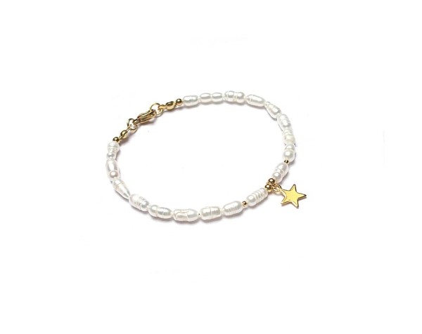 Pearls /white/ perły naturalne vol. 2-bransoletka