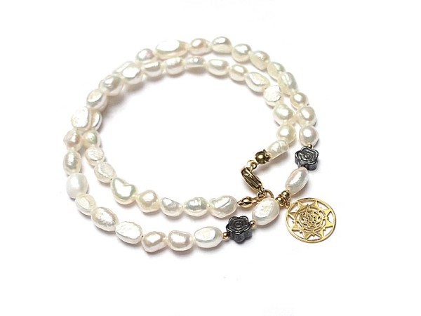 Pearls /white/ perły naturalne vol. 2 - choker
