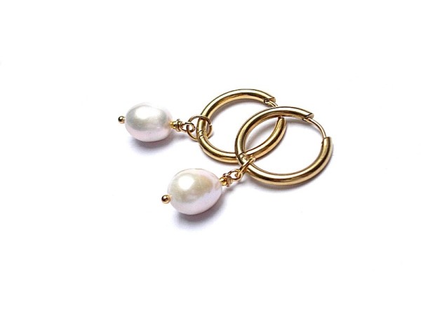 Pearls /white/ perły naturalne vol. 3 - kolczyki