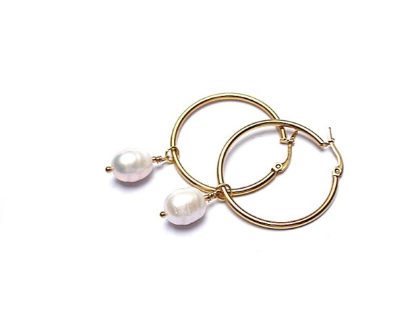 Pearls /white/ perły naturalne vol. 4 - kolczyki