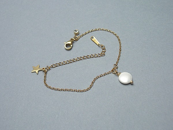 Pearls /white/ perły naturalne vol. 5-bransoletka