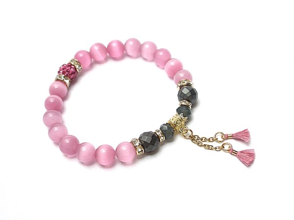 Troki boho  /pink/ - bransoletka