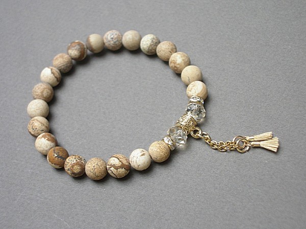 Troki /beige/  - bransoletka