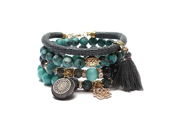 Turquoise and grey /27.09.21/ -  set
