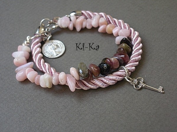 TURMALINY I OPALE - BRANSOLETKI