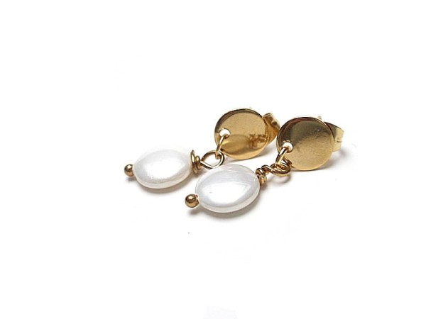 Pearls /white/ perły naturalne vol. 8 - kolczyki
