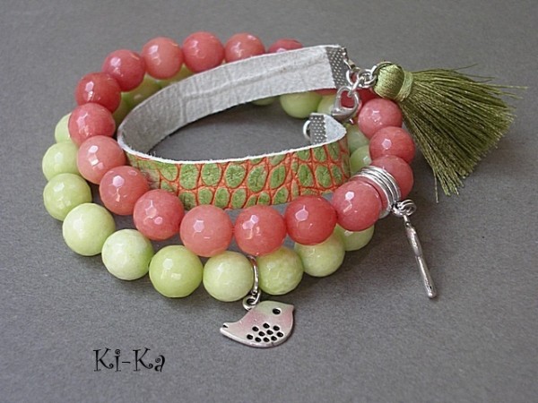 YELLOW ORANGE  AND GREEN SET - BRANSOLETKI