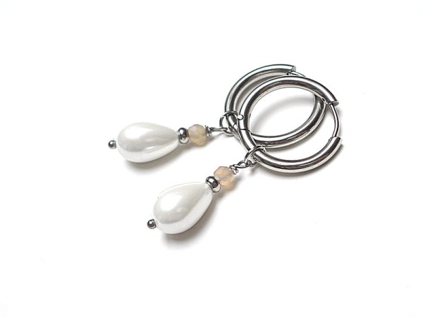 Pearls /white/ perły vol. 13 - kolczyki