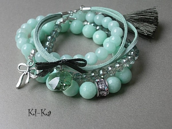 OLD GREEN SET - BRANSOLETKI