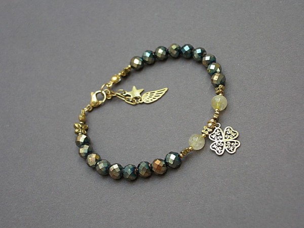 Szlachetna kolekcja /old gold hematite/ - bransoletka