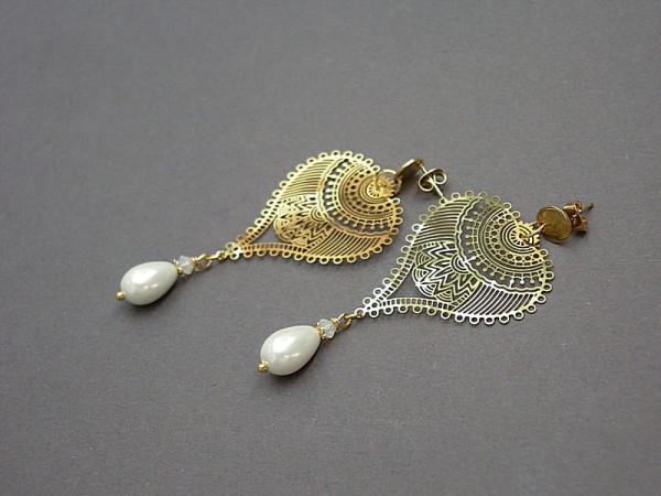 Alloys Collection /oriental white pearl/ - kolczki