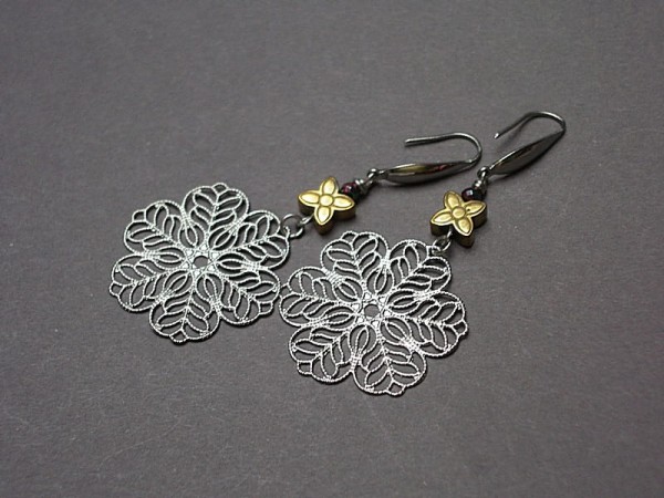 Alloys Collection /Rozety silver/ - kolczki
