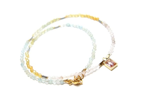 Morganit /choker/ - Szlachetna kolekcja