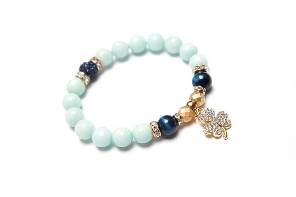 Blue clover - bransoletka