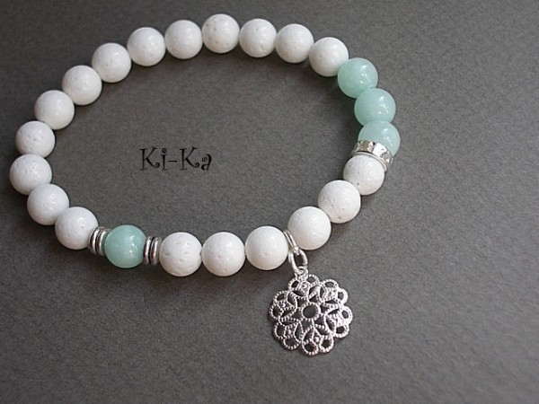 WHITE AND MINT - BRANSOLETKA